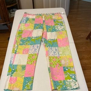 Lilly Pulitzer White Label size 10 cropped pants